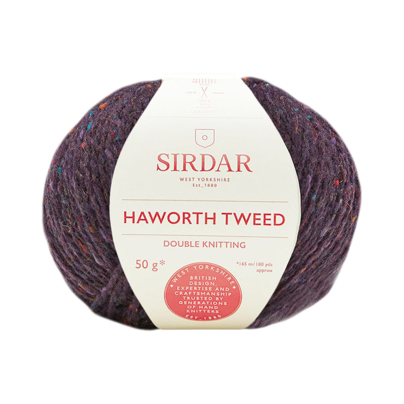 Antique White Sirdar Yarn Haworth Tweed 50% Wool 50% Nylon-Heathered Bilberry 50g Knitting and Crochet Yarn