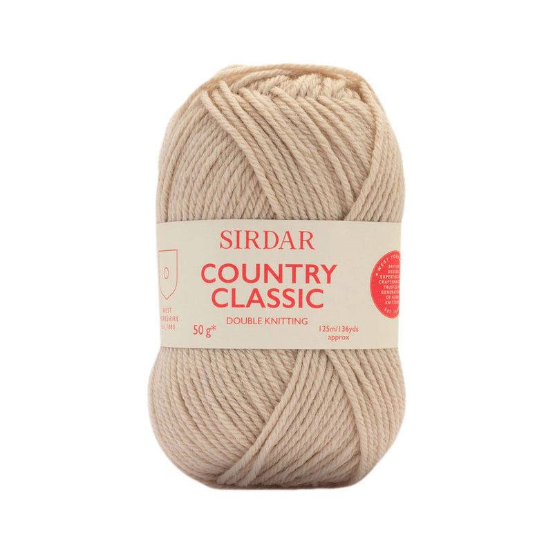 Tan Sirdar Yarn Country Classic 50% Wool 50% Acrylic-Oat Beige 50g Knitting and Crochet Yarn
