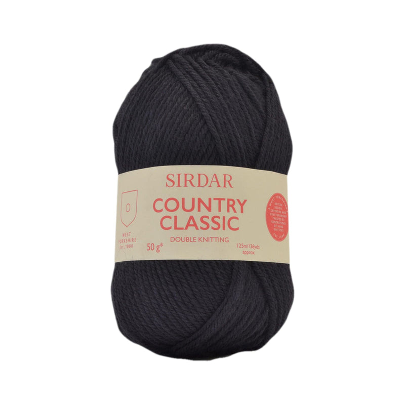 Tan Sirdar Yarn Country Classic - 50% Wool 50% Acrylic - 50g - Navy Knitting and Crochet Yarn