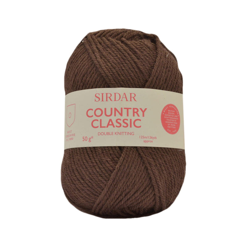 Dark Slate Gray Sirdar Yarn Country Classic - 50% Wool 50% Acrylic - 50g - Chocolate Brown Knitting and Crochet Yarn