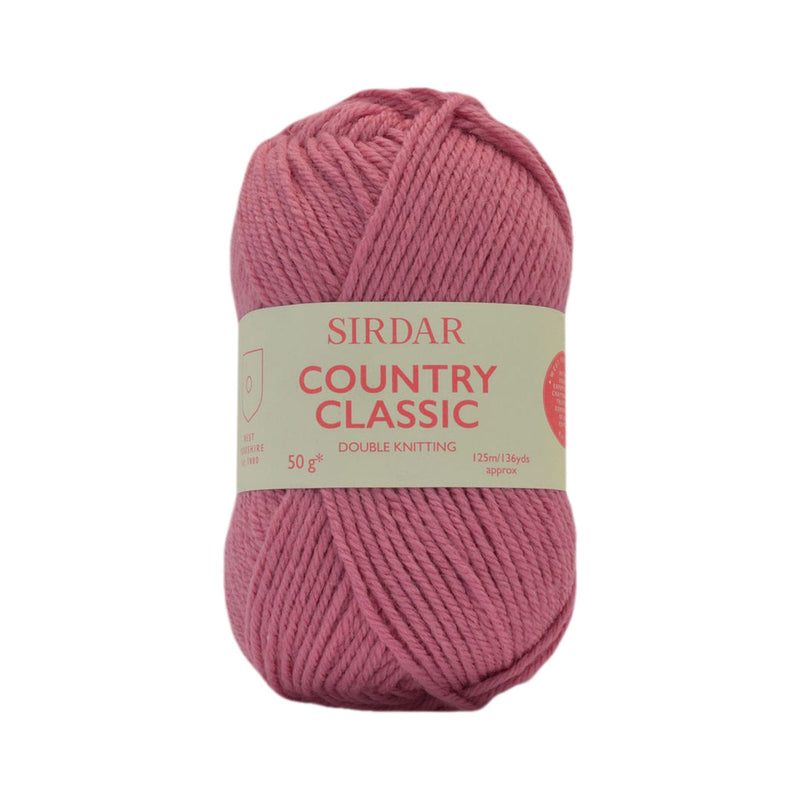 Maroon Sirdar Yarn Country Classic - 50% Wool 50% Acrylic - 50g - Pink Knitting and Crochet Yarn