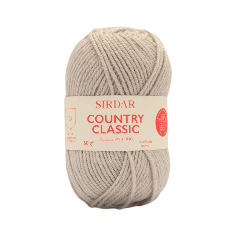 Gray Sirdar Yarn Country Classic 50% Wool 50% Acrylic-Dove Grey 50g Knitting and Crochet Yarn