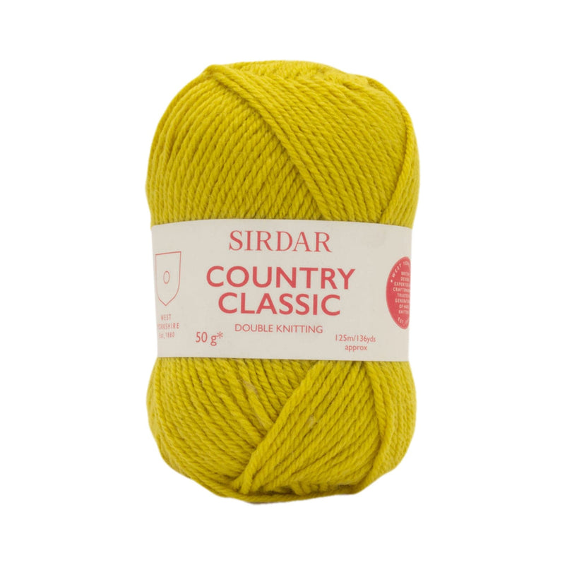 Light Gray Sirdar Yarn Country Classic - 50% Wool 50% Acrylic - 50g - Chartreuse Knitting and Crochet Yarn
