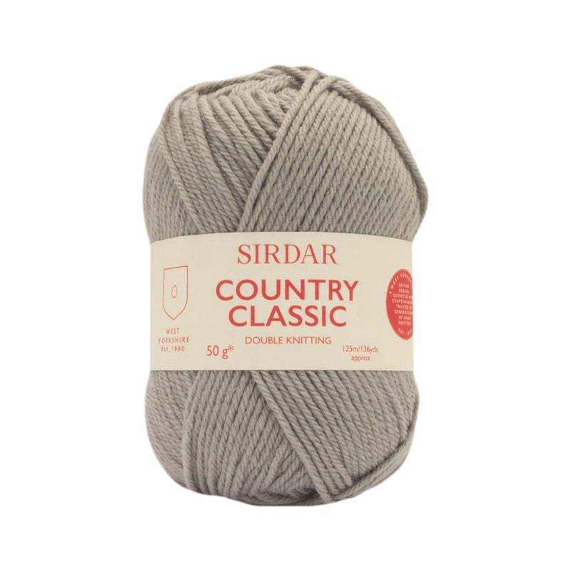 Dark Gray Sirdar Yarn Country Classic - 50% Wool 50% Acrylic - 50g - Silver Grey Knitting and Crochet Yarn