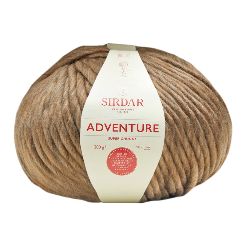 Dim Gray Sirdar Yarn Adventure Super Chunky 80% Acrylic 20% Wool-Frosted Earth 200g Knitting and Crochet Yarn