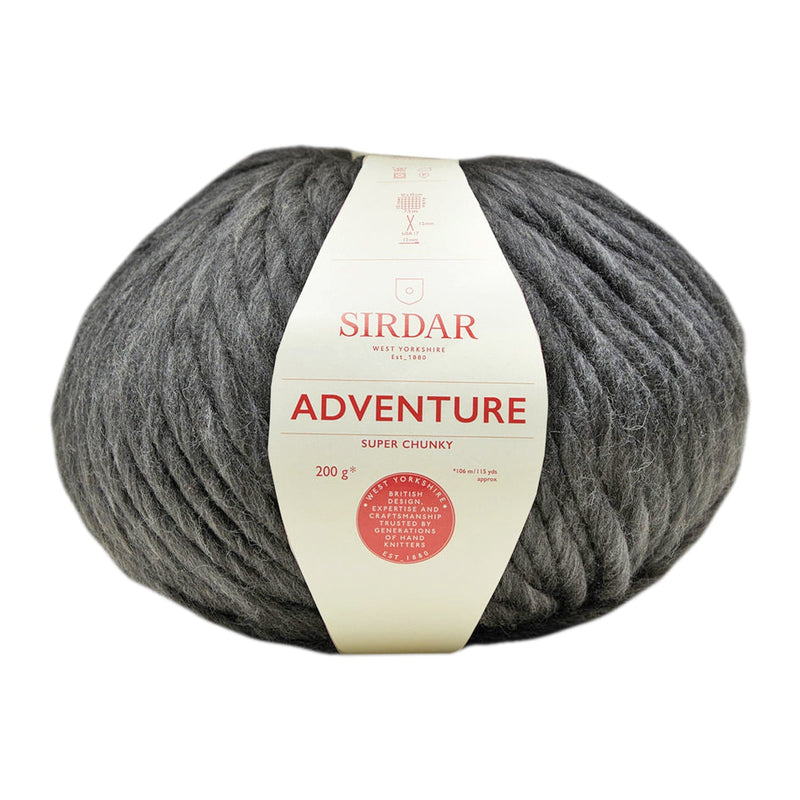 Dim Gray Sirdar Yarn Adventure Super Chunky - 80% Acrylic 20% Wool - 200g - Mineral Haze Knitting and Crochet Yarn