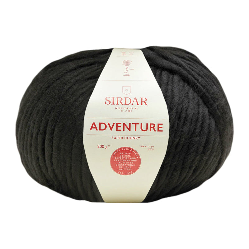 Dark Slate Gray Sirdar Yarn Adventure Super Chunky 80% Acrylic 20% Wool Endless Night 200g Knitting and Crochet Yarn