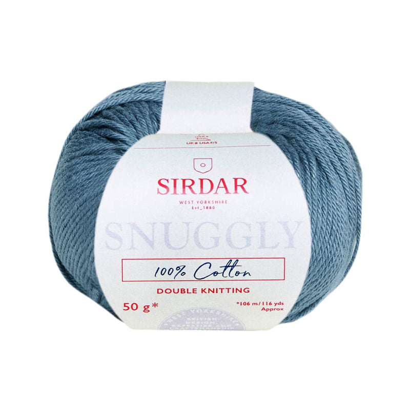 Dim Gray Sirdar Yarn Snuggly 100% Cotton 50g-  0750 Smokey Blue Knitting and Crochet Yarn