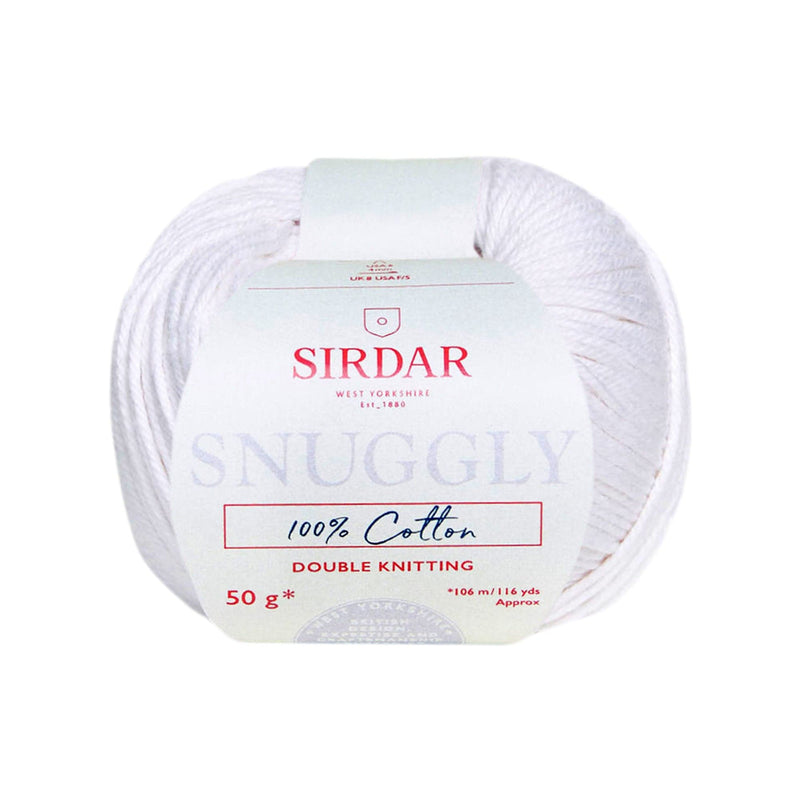 Lavender Sirdar Yarn Snuggly 100% Cotton 50g - 0762 White Knitting and Crochet Yarn