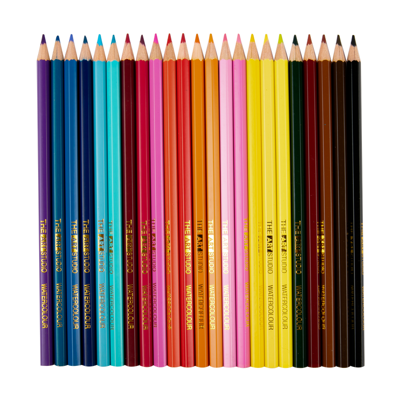 Dark Slate Gray The Art Studio Watercolour Pencils Assorted Colours 24 Pack Pencils