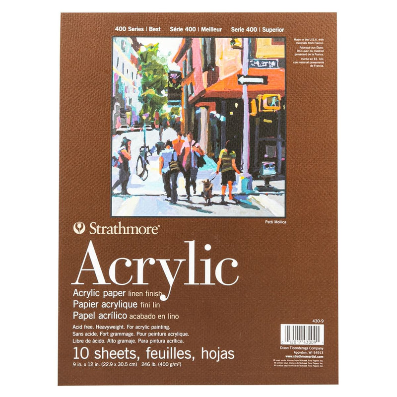 Sienna Strathmore Acrylic Paper Pad 9"X12" - 10 Sheets Pads