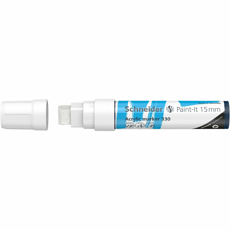 Steel Blue Schneider Acrylic Paint Marker Paint-It 330 15mm White Pens and Markers