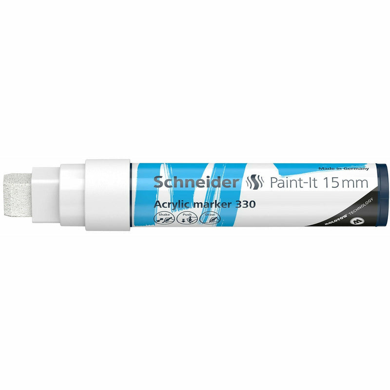 Light Gray Schneider Acrylic Paint Marker Paint-It 330 15mm White Pens and Markers