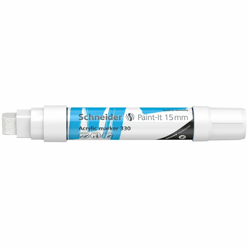 Steel Blue Schneider Acrylic Paint Marker Paint-It 330 15mm White Pens and Markers