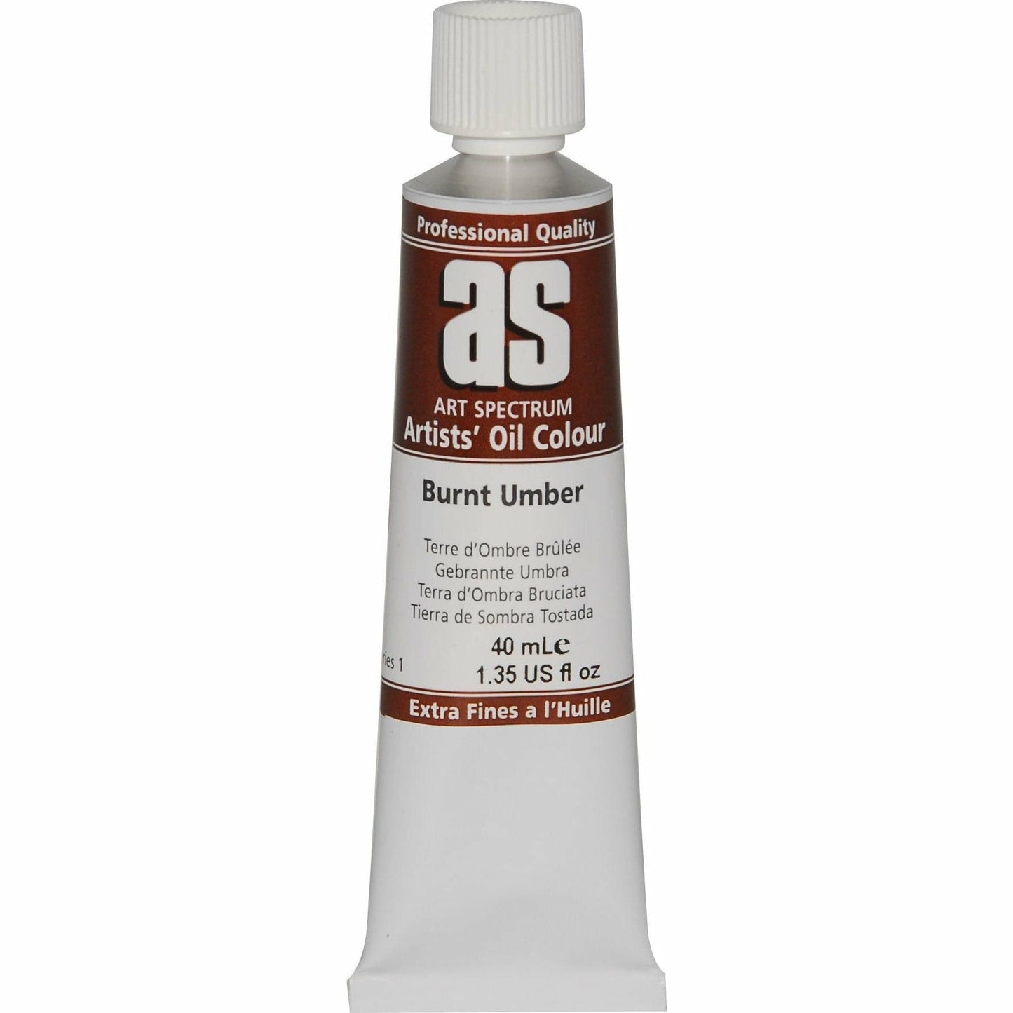 Saddle Brown Art Spectrum Oil Paint 40mL Burnt Umber  S1 Oil Paints
