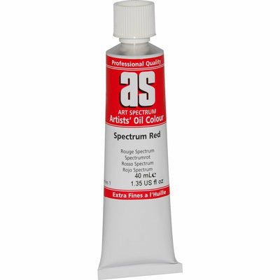 Red Art Spectrum Oil Paint 40mL Spectrum Red  S1 Oil Paints