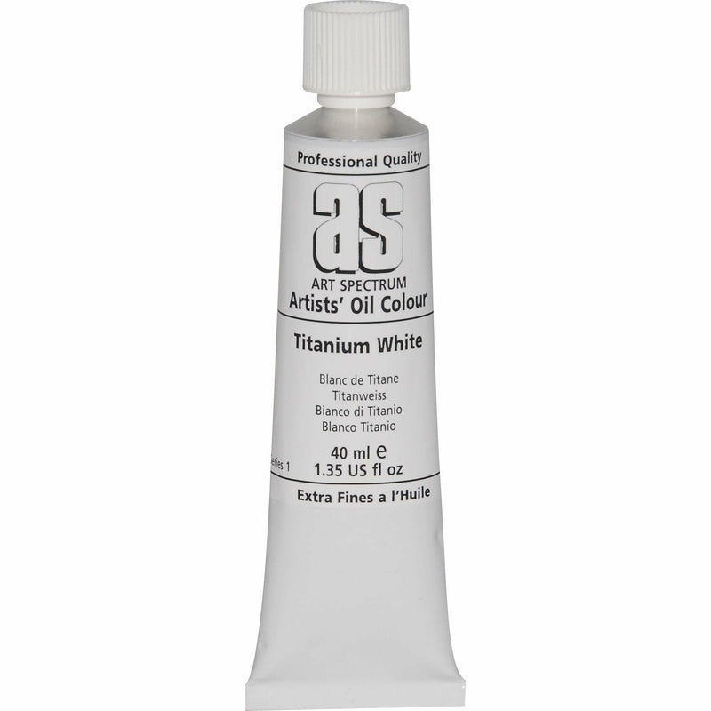 Gray Art Spectrum Oil Paint 40mL Titanium White  S1 Oil Paints