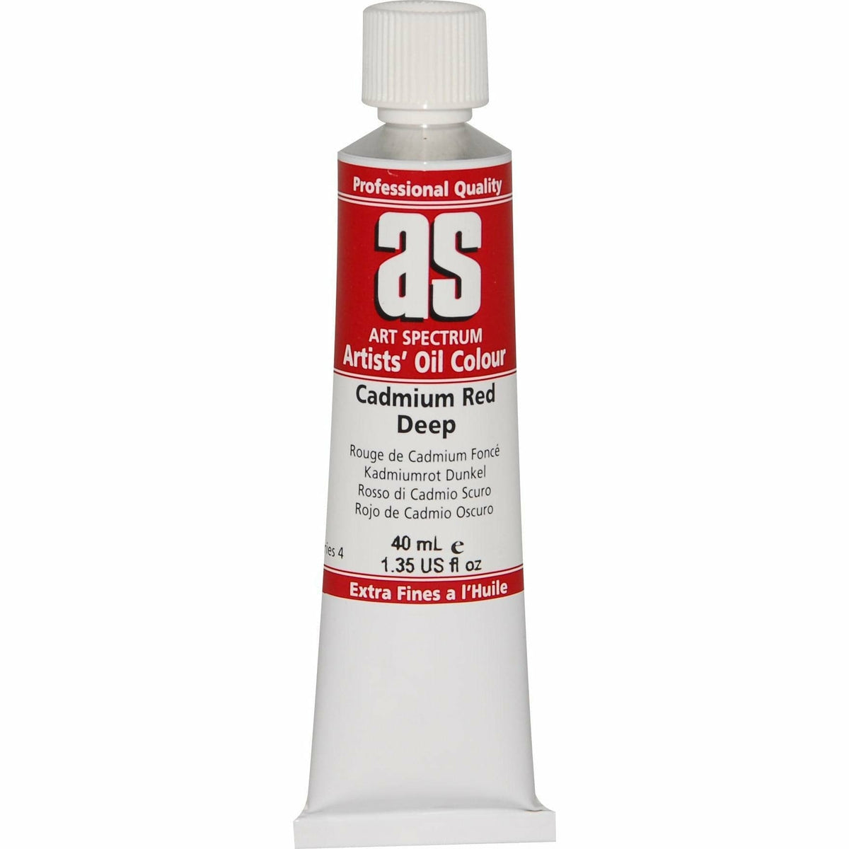 Firebrick Art Spectrum Oil Paint 40mL Cadmium Red Deep  S4 Oil Paints