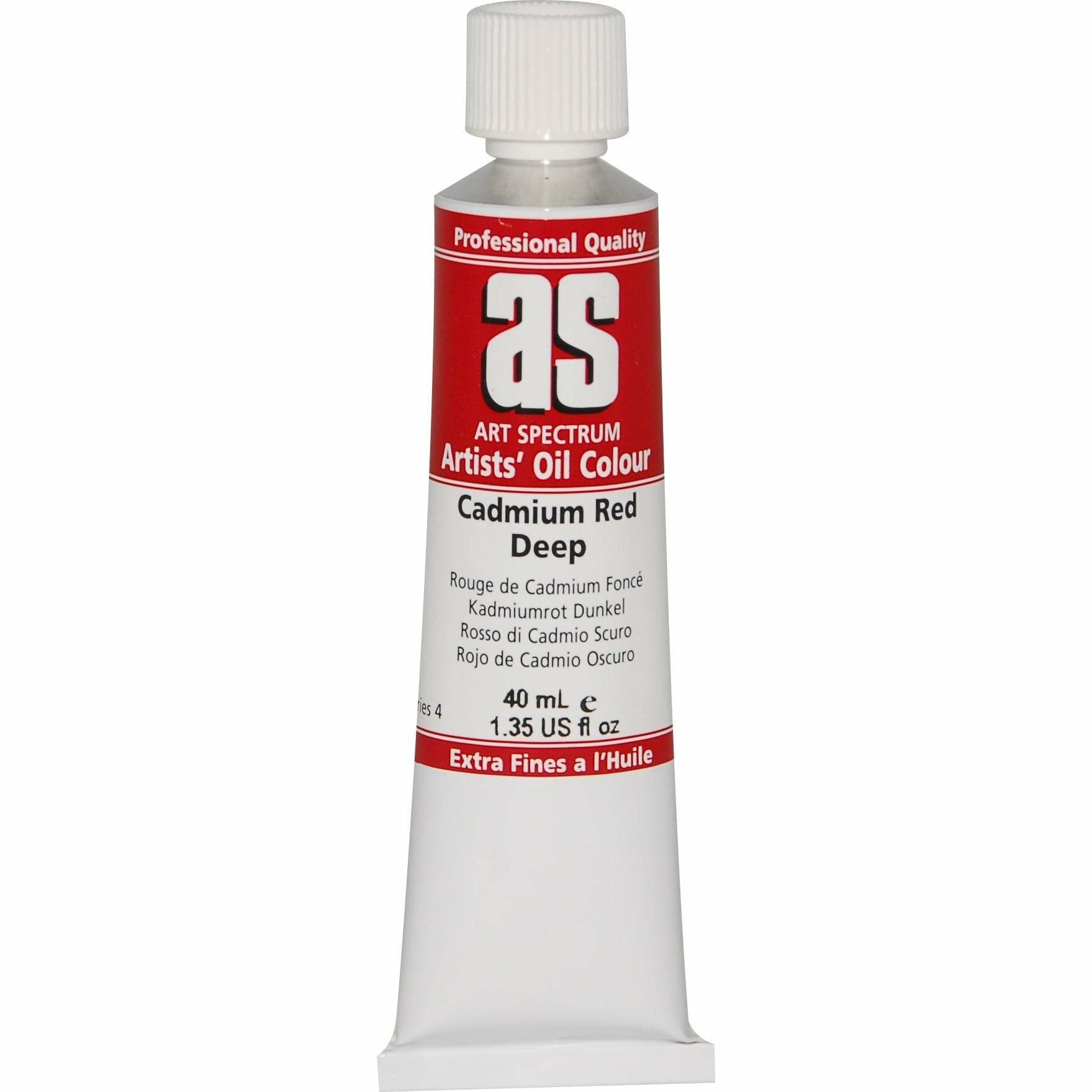 Firebrick Art Spectrum Oil Paint 40mL Cadmium Red Deep  S4 Oil Paints