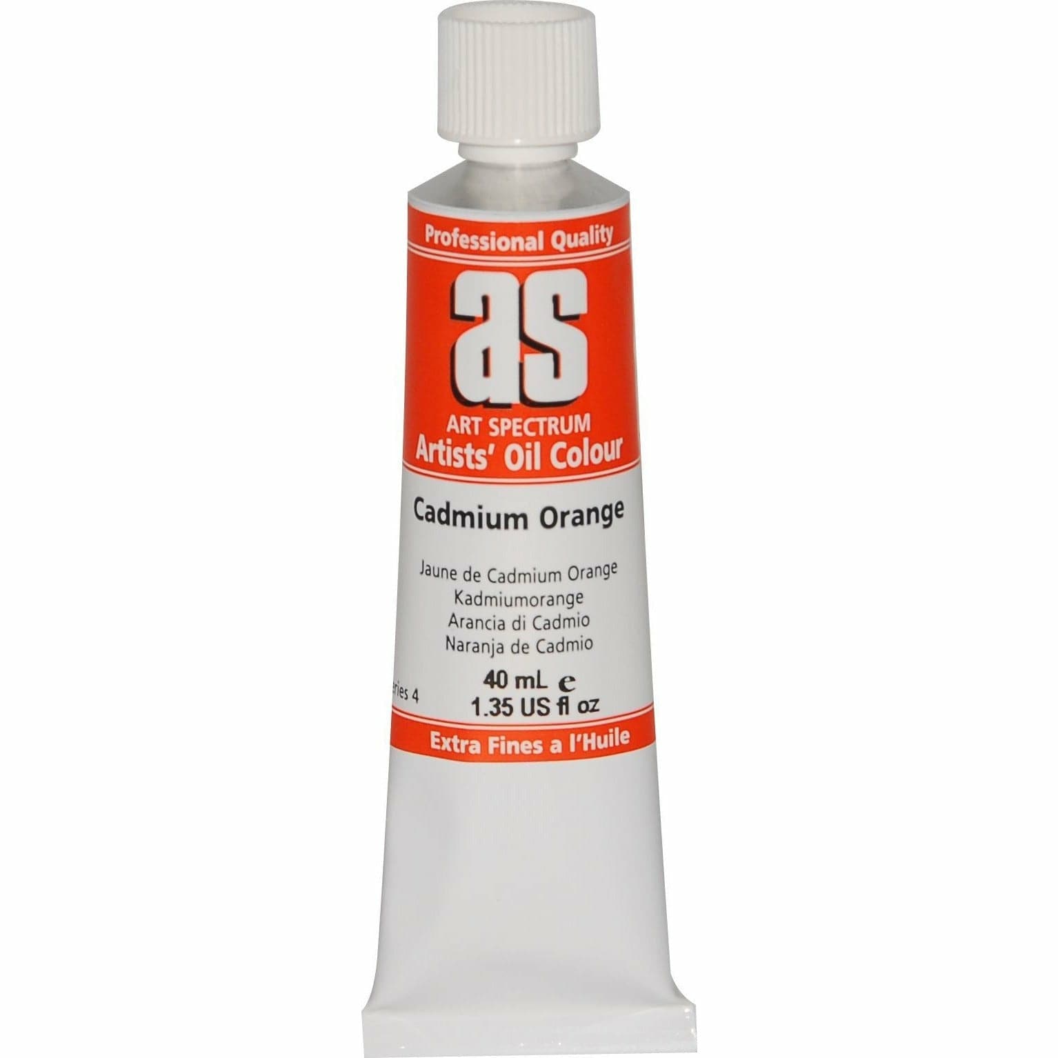 Orange Red Art Spectrum Oil Paint 40mL Cadmium Orange  S4 Oil Paints