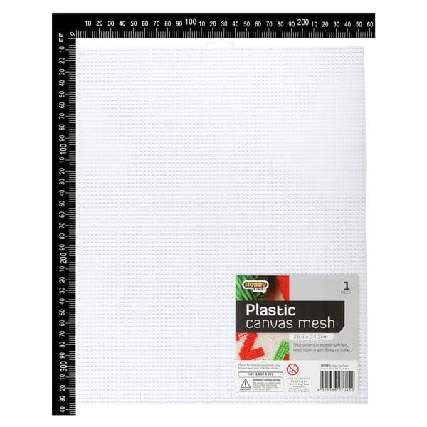 White Smoke Hobby Line Plastic Canvas Mesh 10.5 x 13.5 Inch Sheet Needlework Plastic Canvas