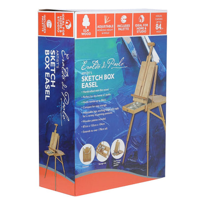 Dark Slate Blue Eraldo di Paolo Wooden Sketch Box Easel Easels & Cases
