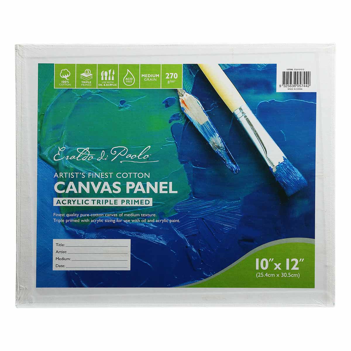 Midnight Blue 10 x 12 inches Eraldo di Paolo Canvas Panel Canvas Panels
