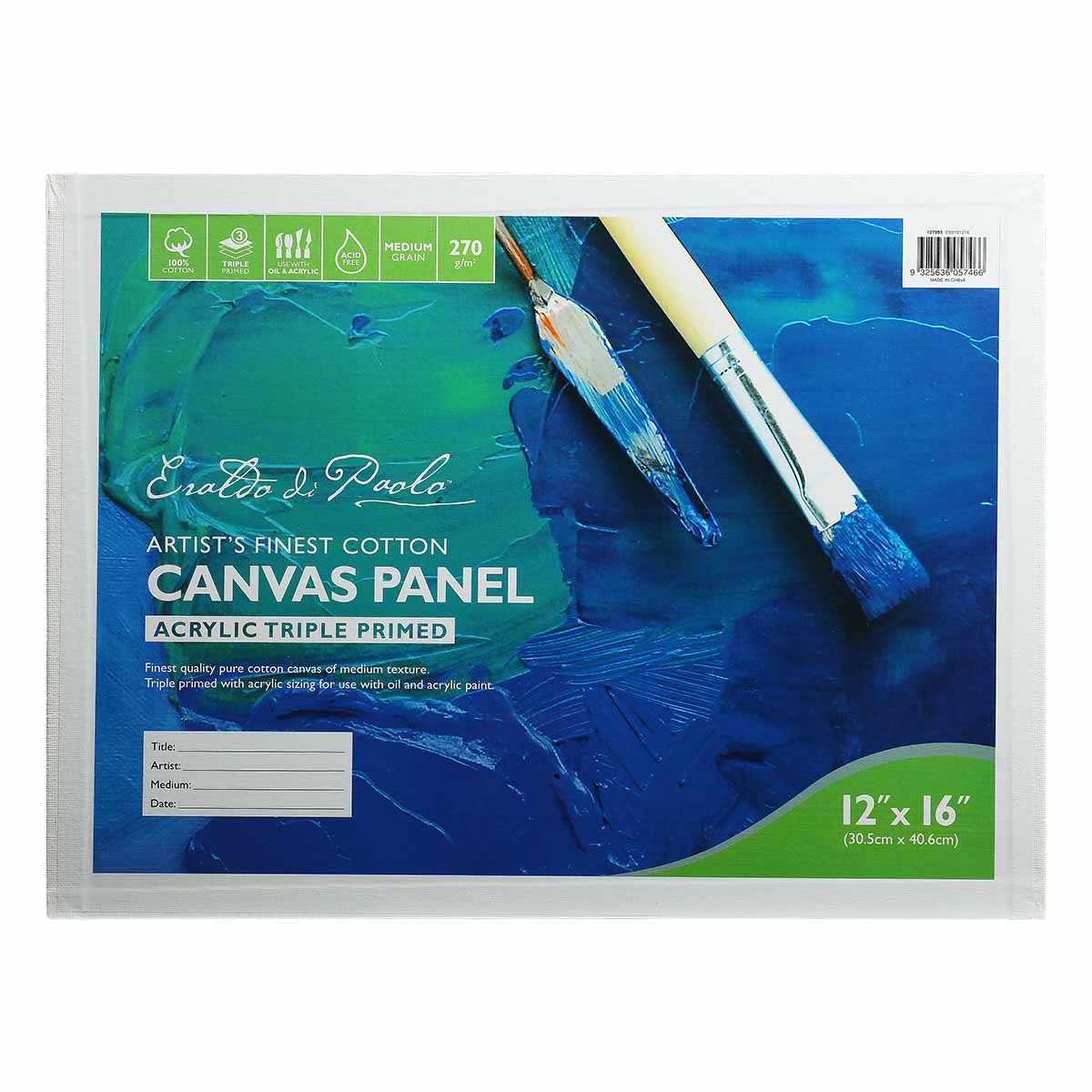 Midnight Blue 12 x 16 Inches Eraldo di Paolo Canvas Panel Canvas Panels