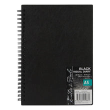 Black Eraldo di Paolo A5 Visual Diary 120gsm Black 40 Sheets Visual Diary