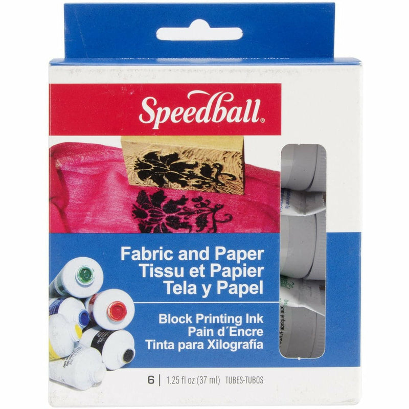 Firebrick Speedball Block Printing Inks 37ml 6/Pkg-Fabric & Paper Block & Lino Printing