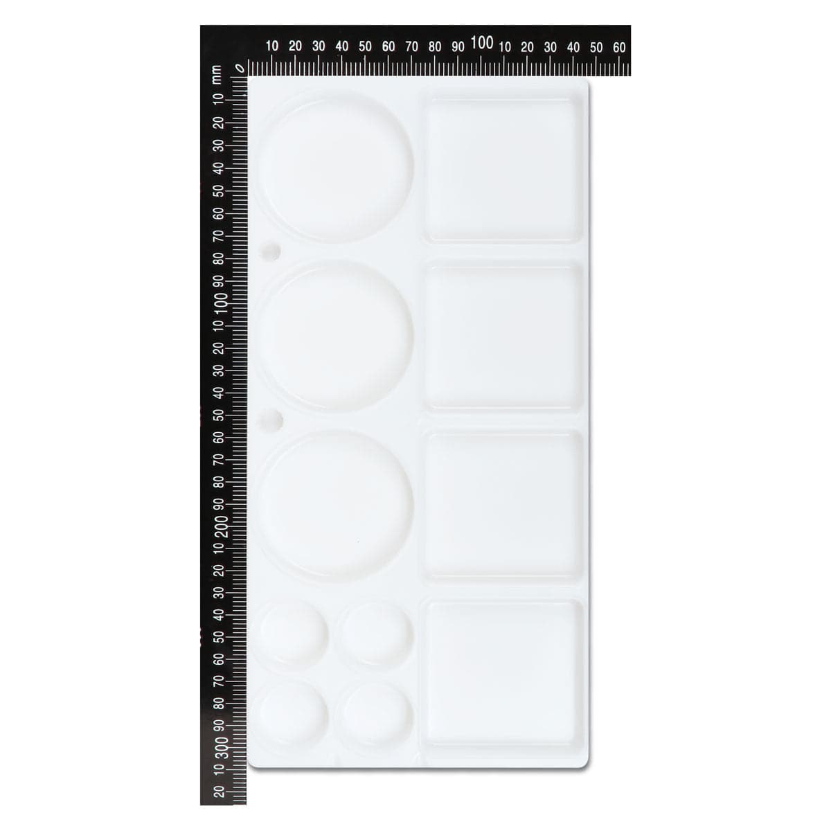 White Smoke Art Culture Oblong Plastic Palette 11 Wells Paint Palettes