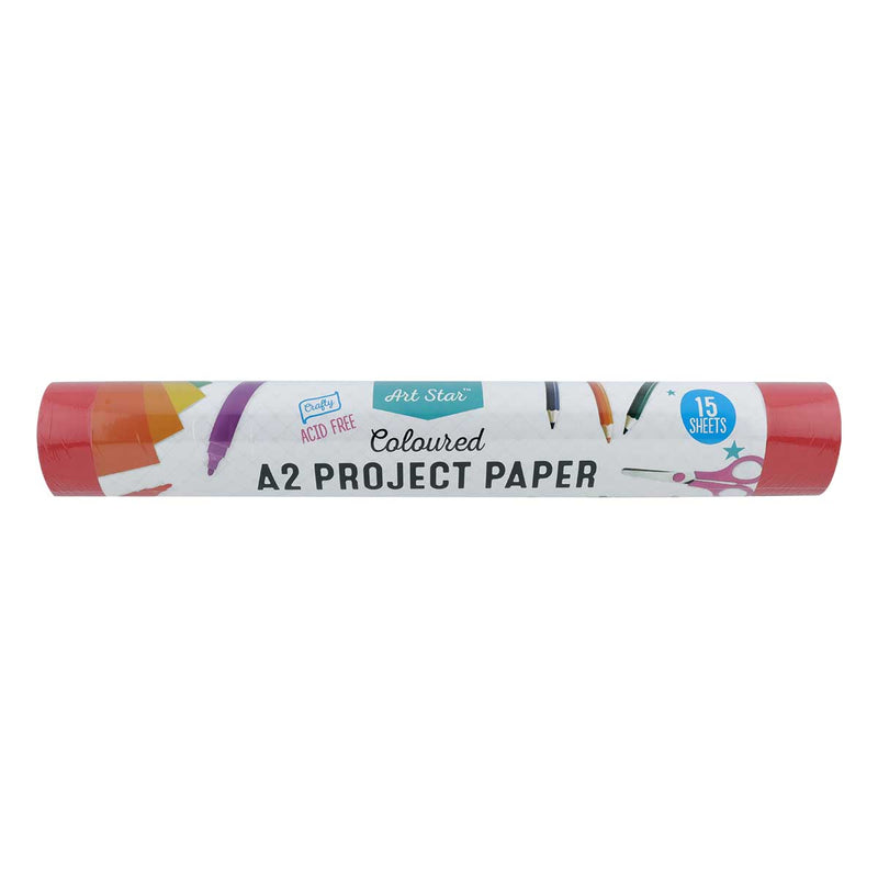 Light Gray Art Star A2 Project Paper Assorted Colours 15 Sheets Kids Paper and Pads