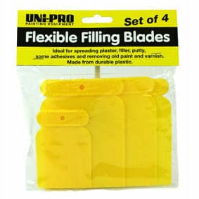 Gold UNi-PRO Plastic Flexible Filling Blades Set 4pc Painting Accessories