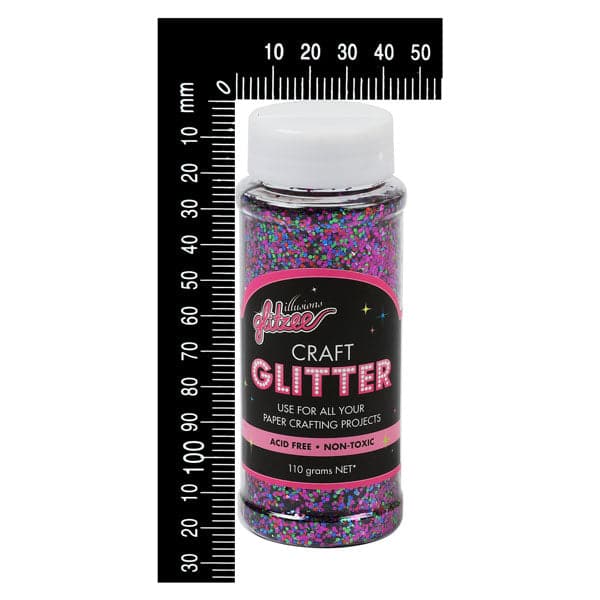 Rosy Brown Illusions Glitzee Glitter Jar Multi Coloured 110g Glitter