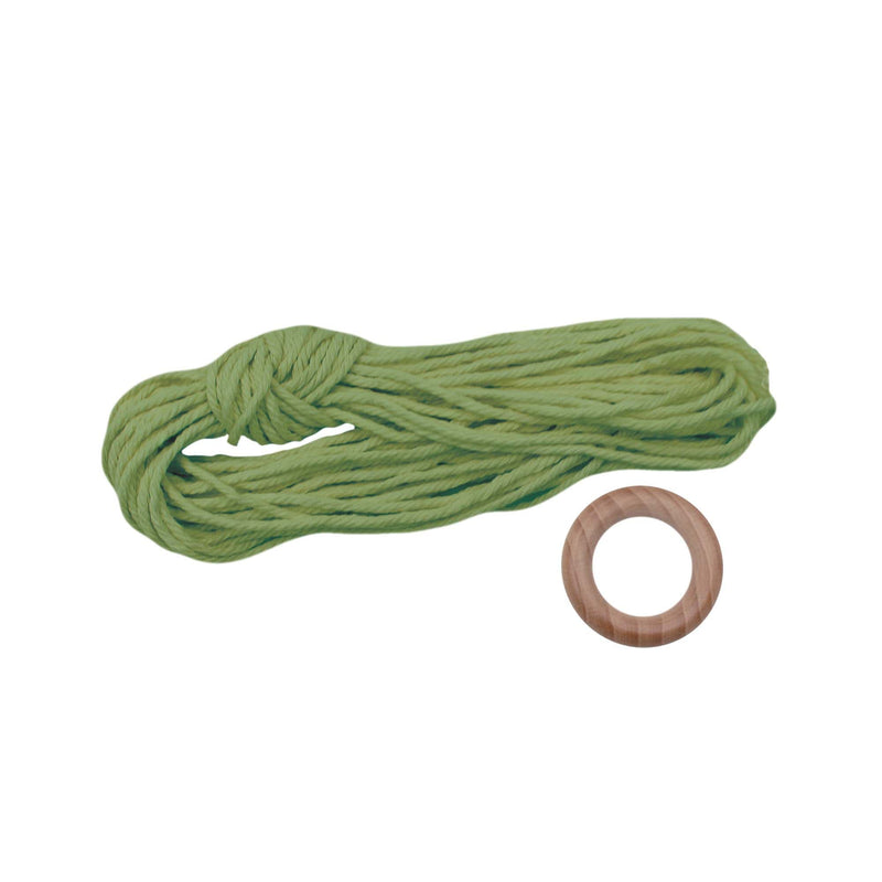 Dim Gray Macrame Plant Hanger Kit- With Spiral Knot - Green  11X83cm Macrame Kits