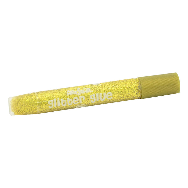 Dark Khaki Art Star Glitter Glue 10.5ml Tube - Gold Glitter
