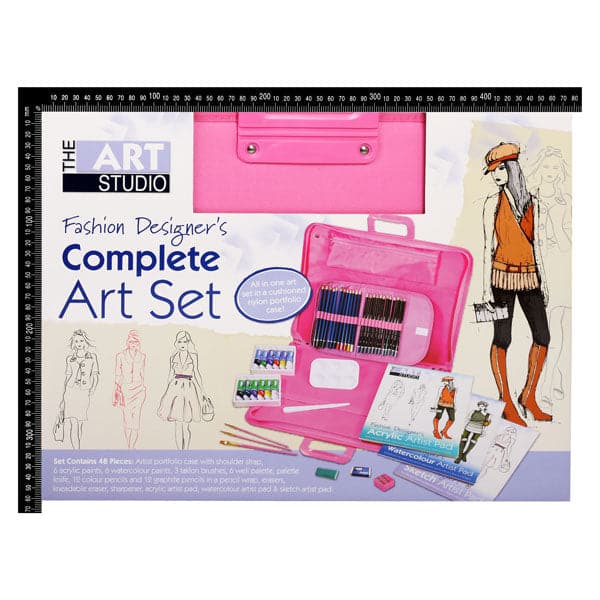 Hot Pink The Art Studio Fashion Designer's Complete Art Set Drawing and Sketching Sets