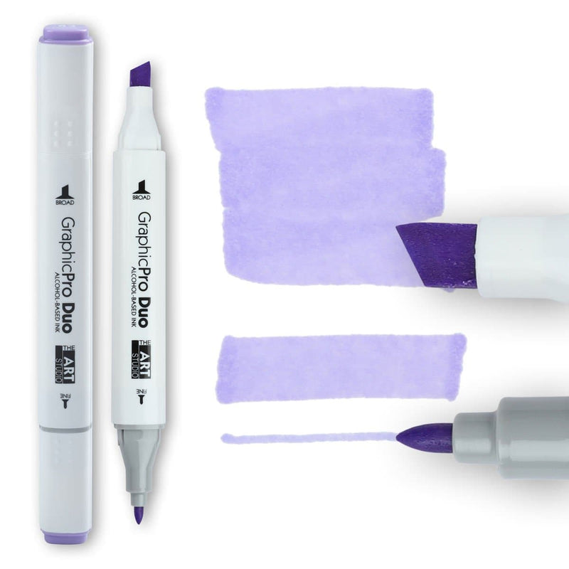 Light Steel Blue The Art Studio GraphicPro Duo Marker Lavender Pens and Markers