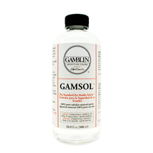Beige Gamblin Gamsol - Odourless Mineral Spirit 500mL/16.9Oz Oil Paints