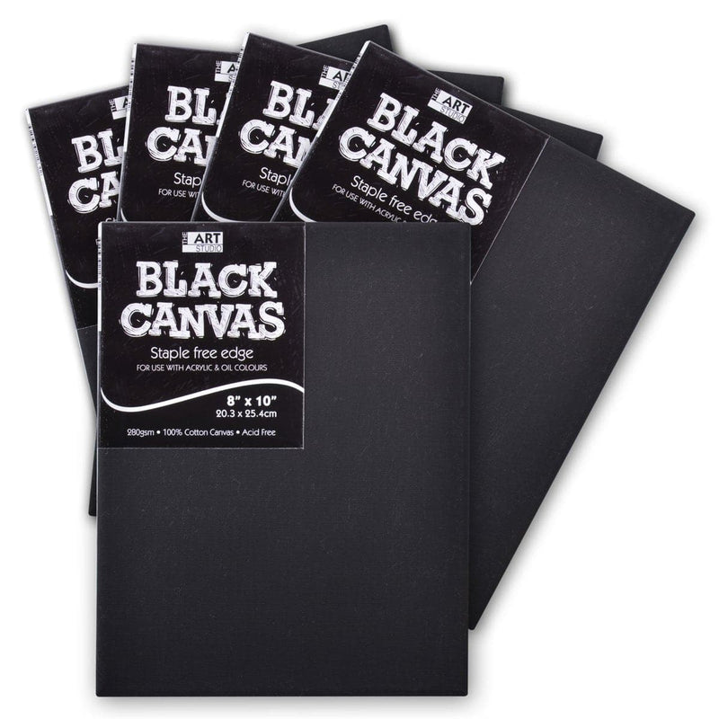 Dark Slate Gray The Art Studio 16mm Thin Bar Black Stretched Canvas 8 x 10 Inches 5 Pack Canvas and Painting Surfaces