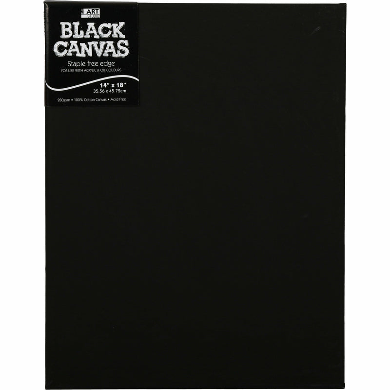 Black The Art Studio 16mm Thin Bar Black Stretched Canvas 14 x 18 Inches 5 Pack Canvas and Painting Surfaces