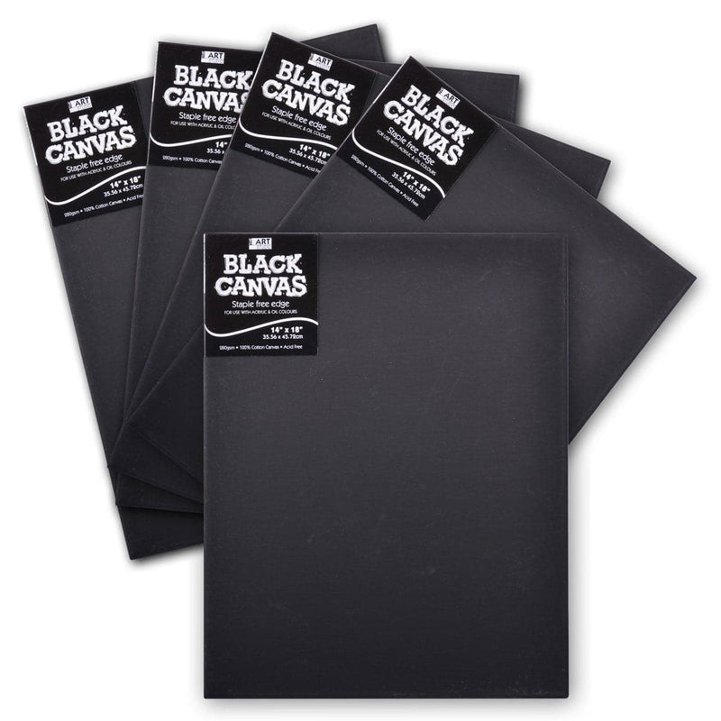 Dark Slate Gray The Art Studio 16mm Thin Bar Black Stretched Canvas 14 x 18 Inches 5 Pack Canvas and Painting Surfaces