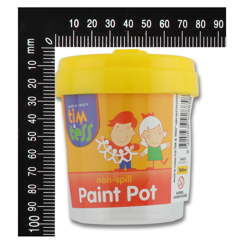 Goldenrod Tim & Tess Non Spill Paint Pot Yellow Kids Painting Acccessories