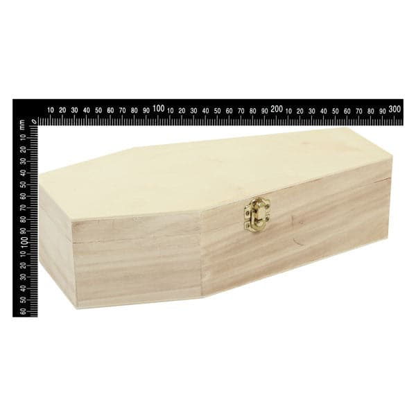 Tan Art Star Halloween Large Coffin Box 30cm Halloween