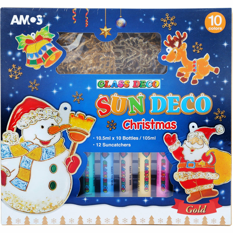 Dodger Blue Amos Glass Suncatcher Deco Kit Christmas 10 Colours Christmas