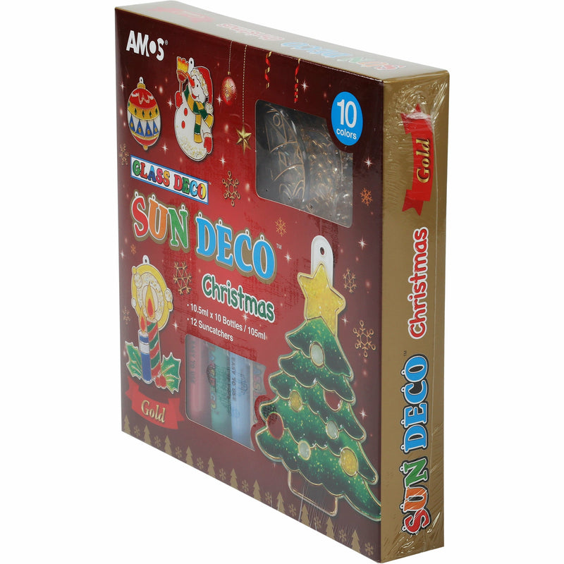 Maroon Amos Glass Suncatcher Deco Kit Christmas 10 Colours Christmas