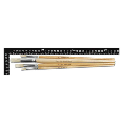 Dark Khaki Tim & Tess Round Long Handle Paint Brushes (4 Pack) Kids Paint Brushes