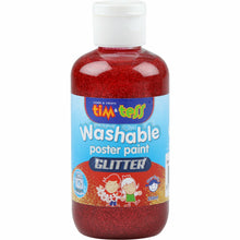 Firebrick Tim & Tess Children's Washable Glitter Poster Paint Red 250ml Kids Paints