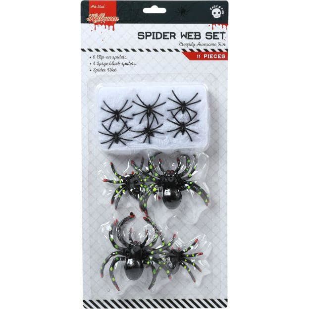 Gray Art Star Halloween Spider Web Set 27 x 17.5cm Halloween