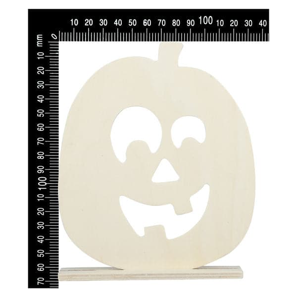 Antique White Halloween Plywood Standing Pumpkin With Paint Halloween